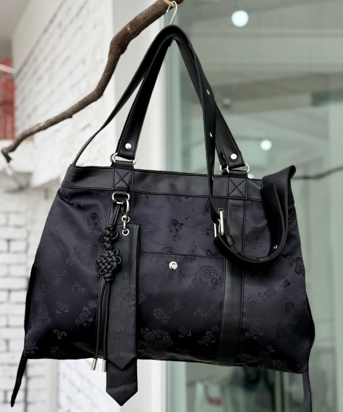 칠 하나 투 구육(71TO96) 소담댕기, K-Ribbon Keyring(Black)