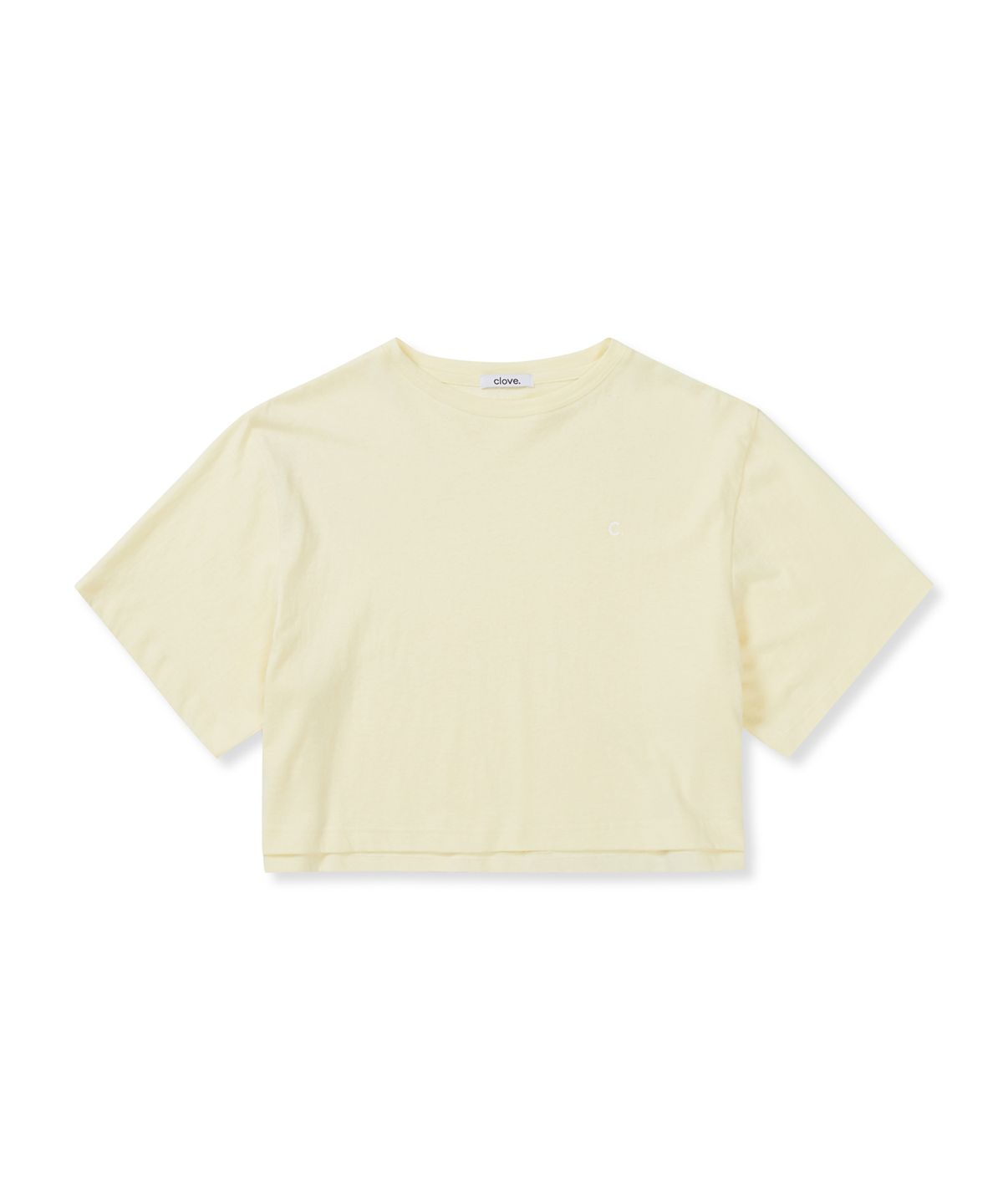 클로브(CLOVE) [25SS clove] Soft Crop T-shirt (Yellow)