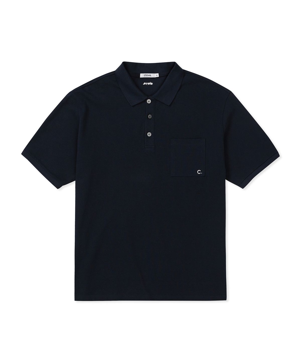 클로브(CLOVE) [25SS clove] Solid Pique T-shirt_Men (Navy)