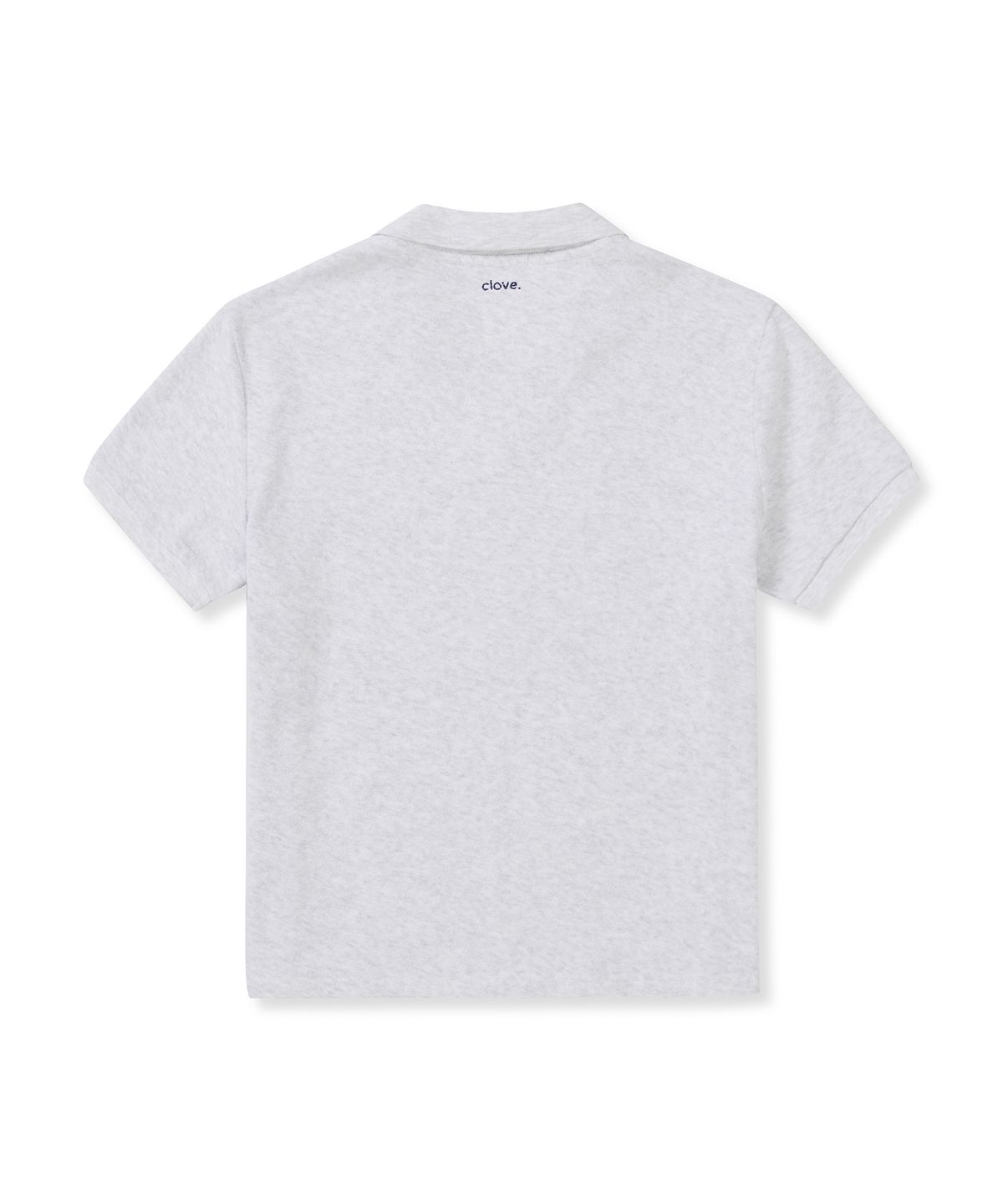 클로브(CLOVE) [25SS clove] Layered Collar Terry T-shirt (Light Grey)