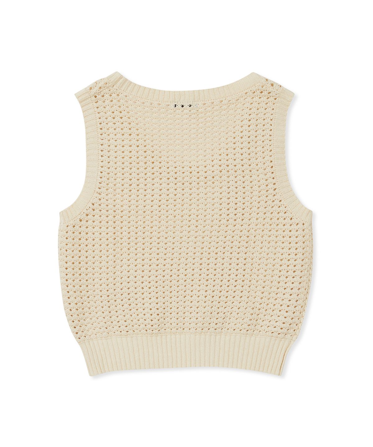 클로브(CLOVE) [25SS clove] Crochet Sleeveless Knit (Ivory)