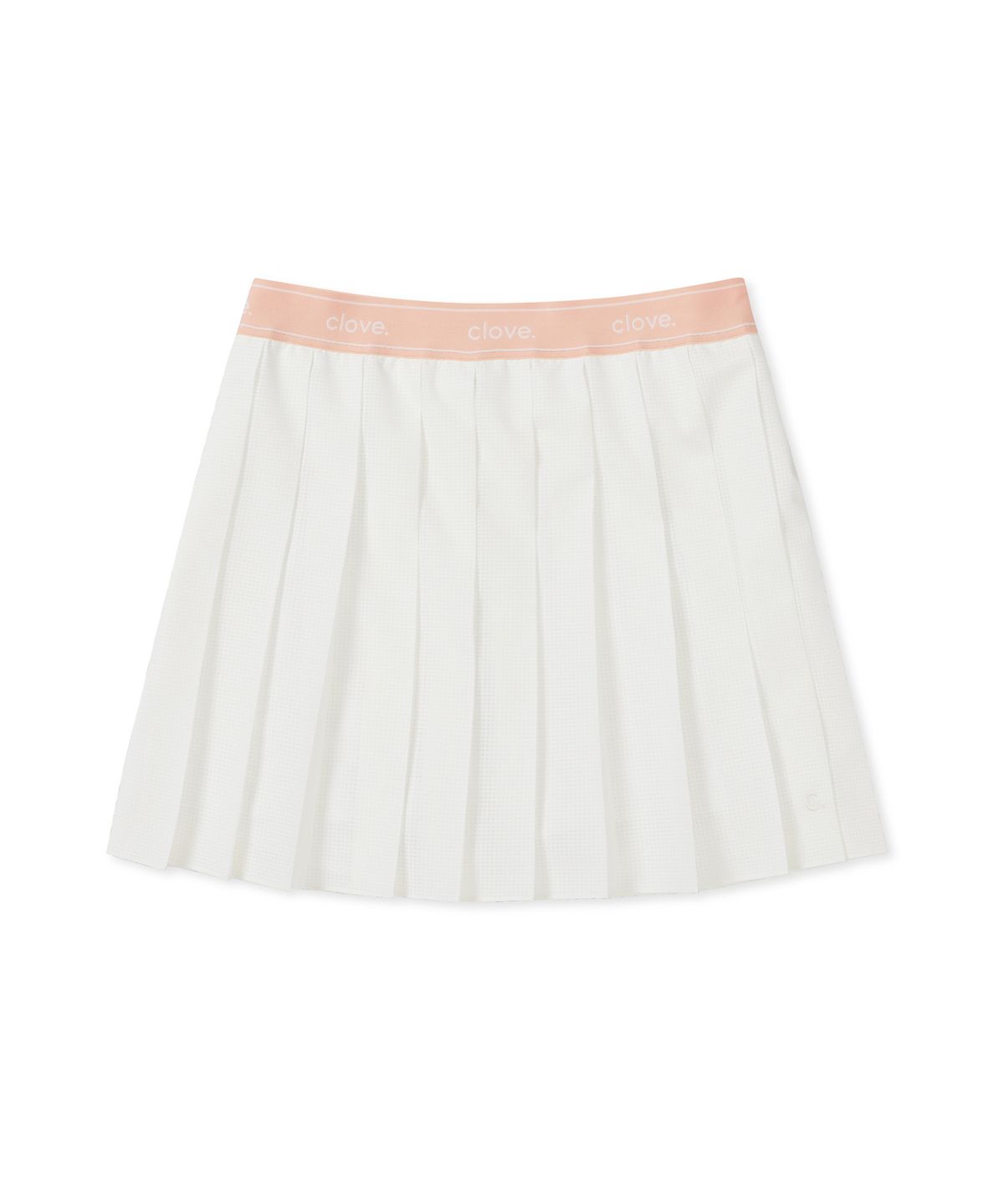 클로브(CLOVE) [25SS clove] Light Mesh Pleated Skirt (White)