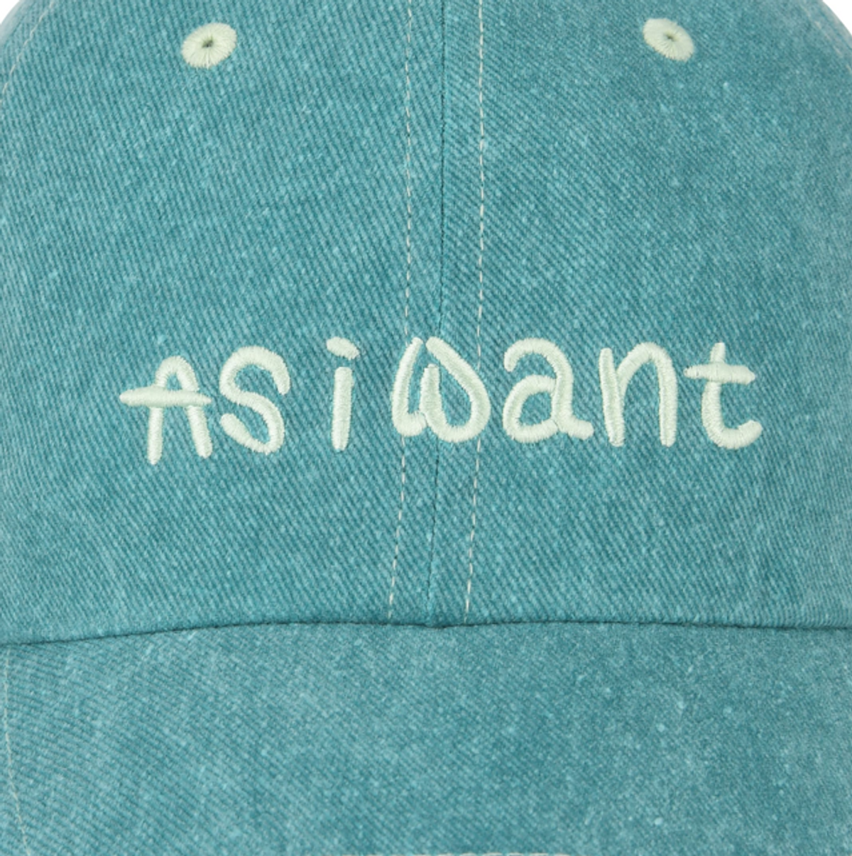 에즈아이원(ASIWANT) AIW LOGO BALL CAP WASHED MINT GREEN