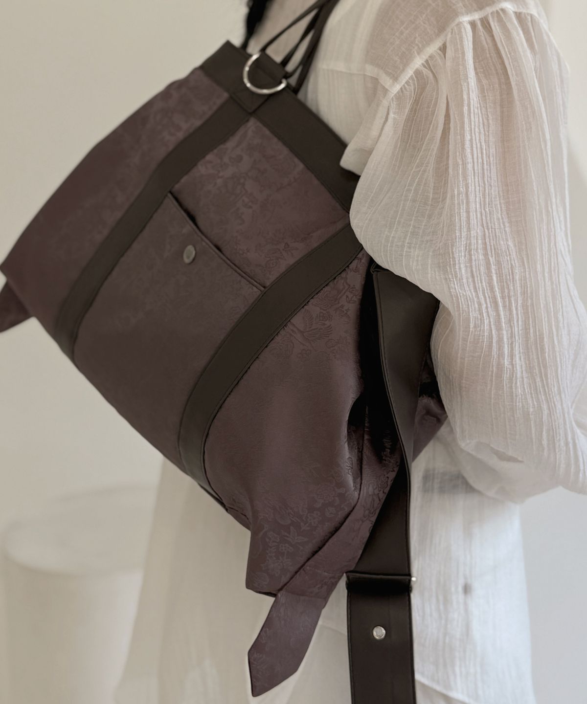 칠 하나 투 구육(71TO96) 댕기백 K-Ribbon Bag (Red Brown)