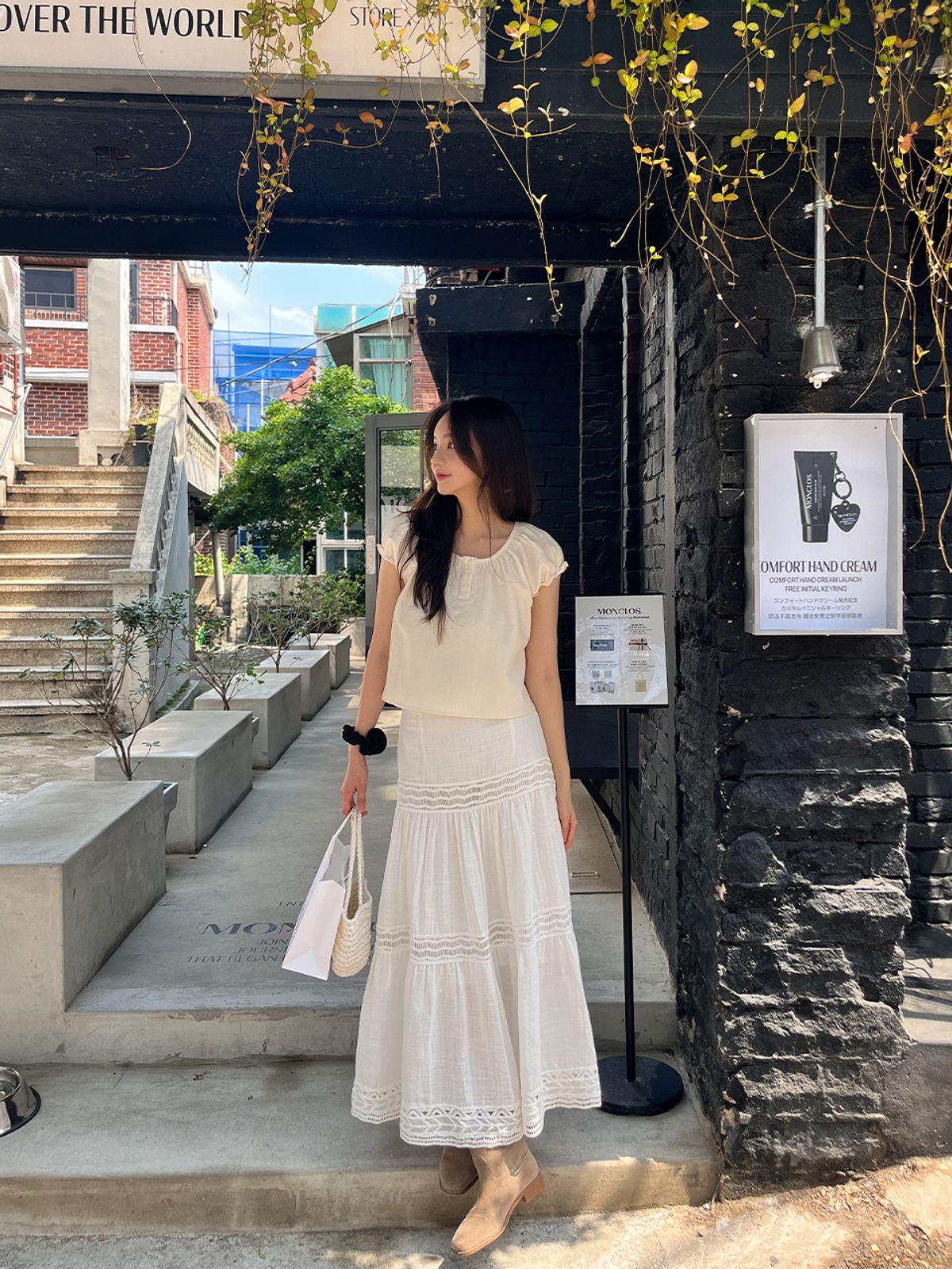 리엘(RE L) Neda lace skirt (ivory)