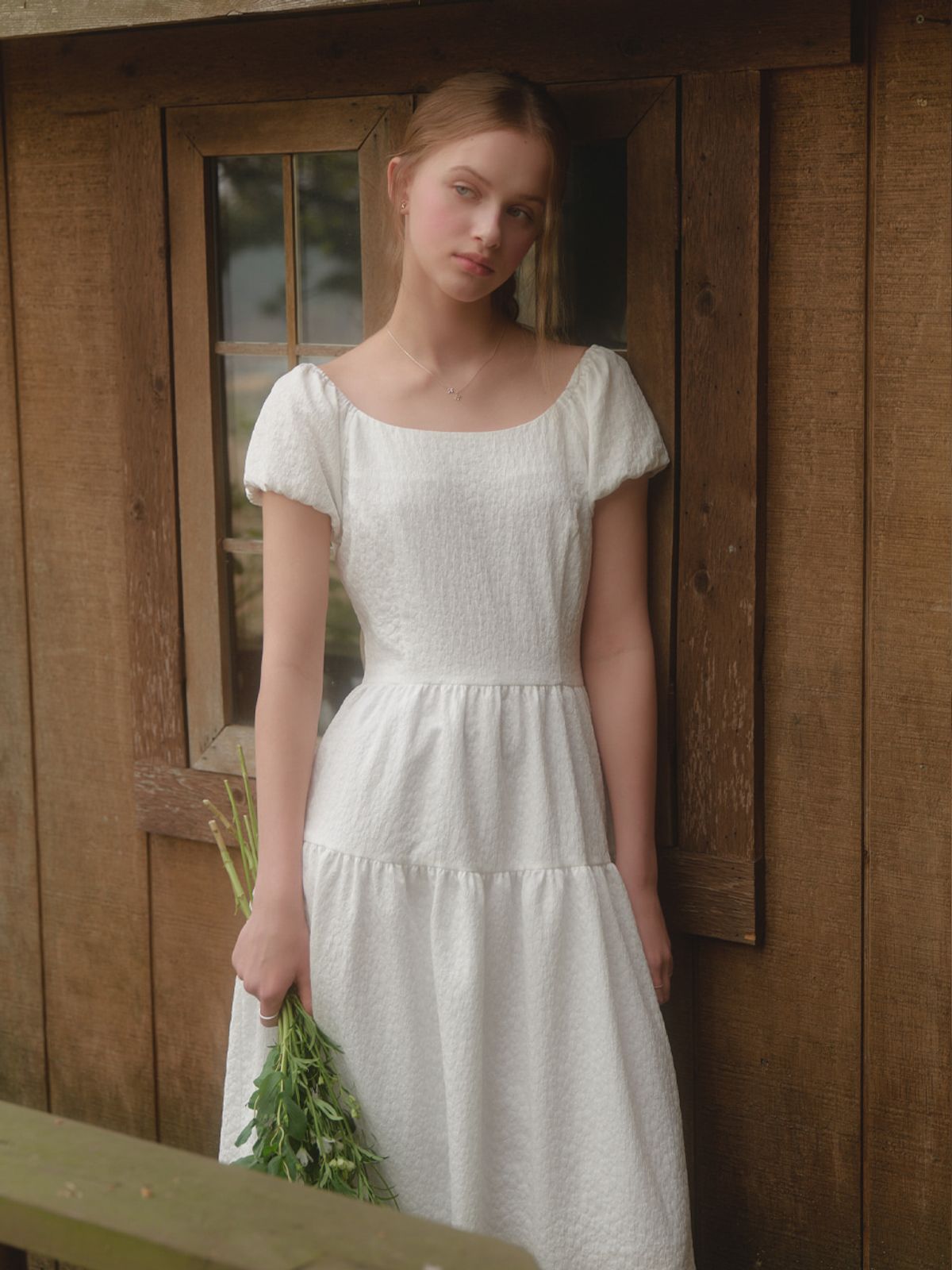 리엘(RE L) Princess line dress (white)