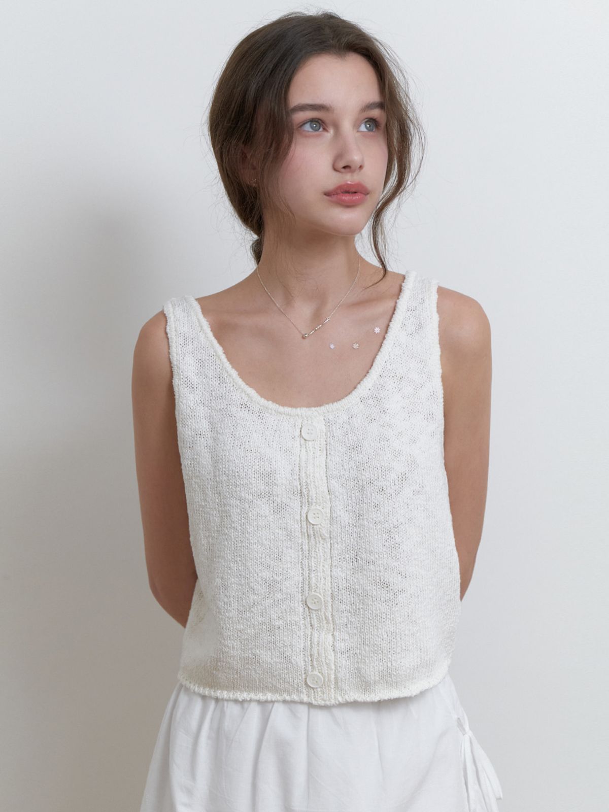 리엘(RE L) Jam knit sleeveless (ivory)