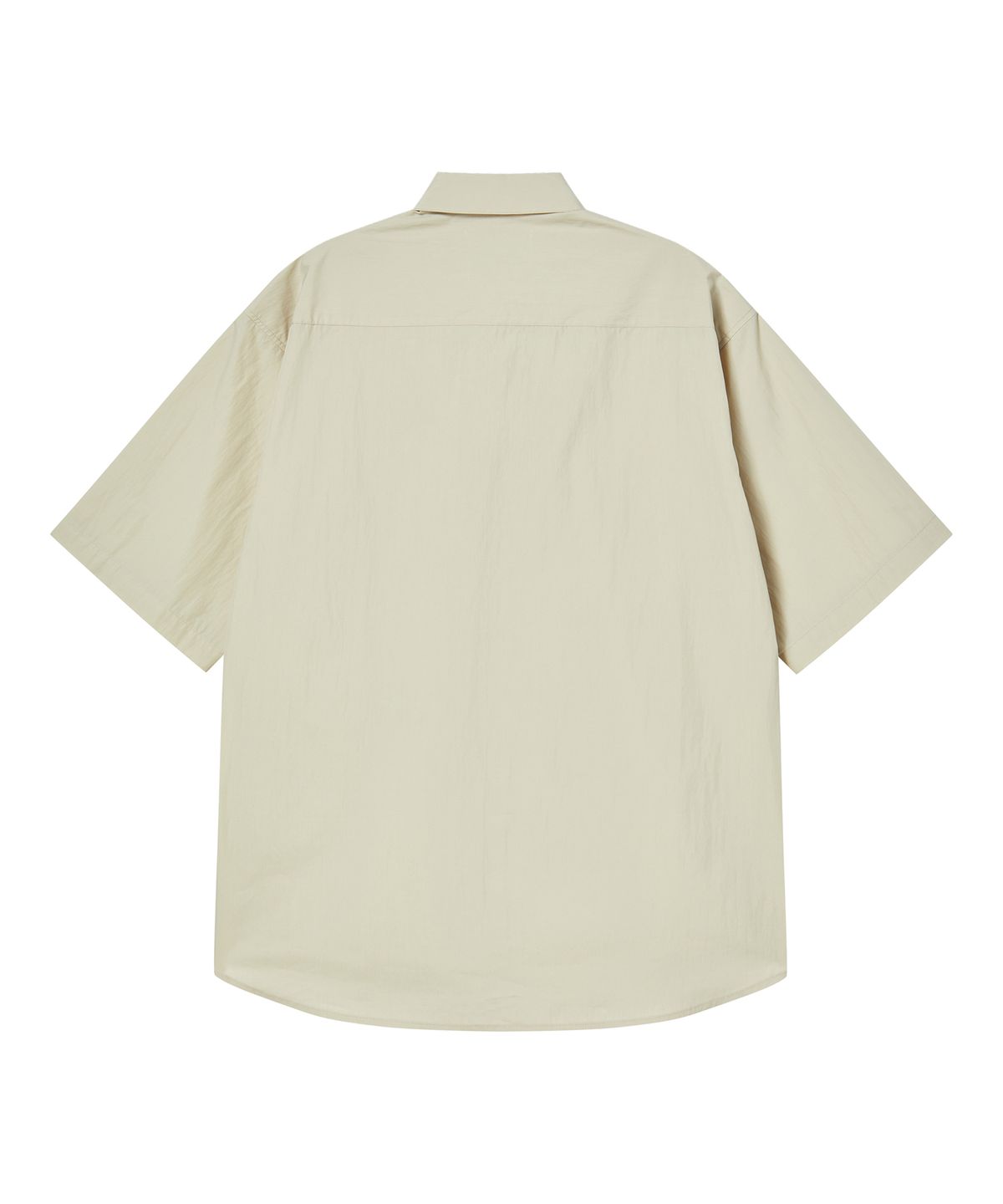 비욘드클로젯(BEYOND CLOSET) [COLLECTION LINE] 럭스 텍스쳐 라이트 페브릭 카라 디테일 반팔 셔츠 베이지