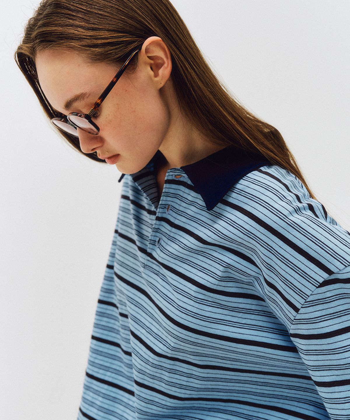 씨타(CITTA) Comfort Double Stripe Collar Polo T-shirt_CTT383(Sky Blue)
