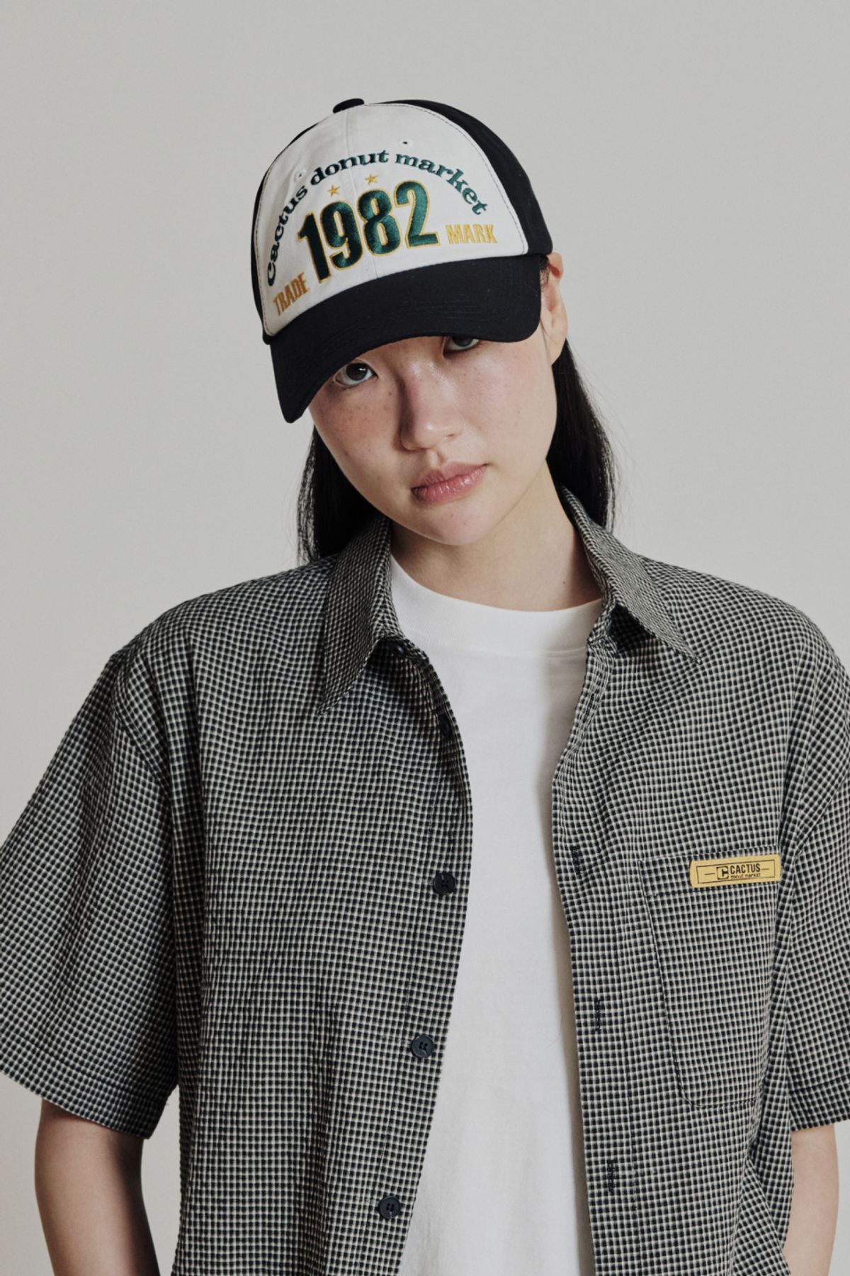 캑터스도넛마켓(CACTUSDONUTMARKET) 1982 Two Tone Ball Cap - Black