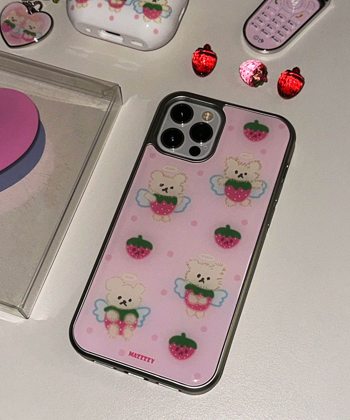 마찌(MAZZZZY) Strawberry Angel Muffin (epoxy) case (2 colors)