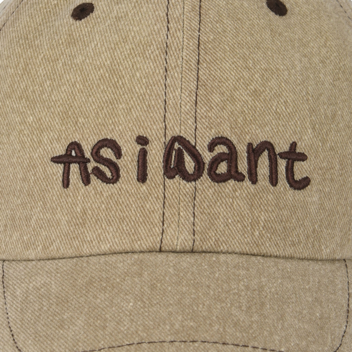 에즈아이원(ASIWANT) AIW LOGO BALL CAP WASHED SAND BEIGE