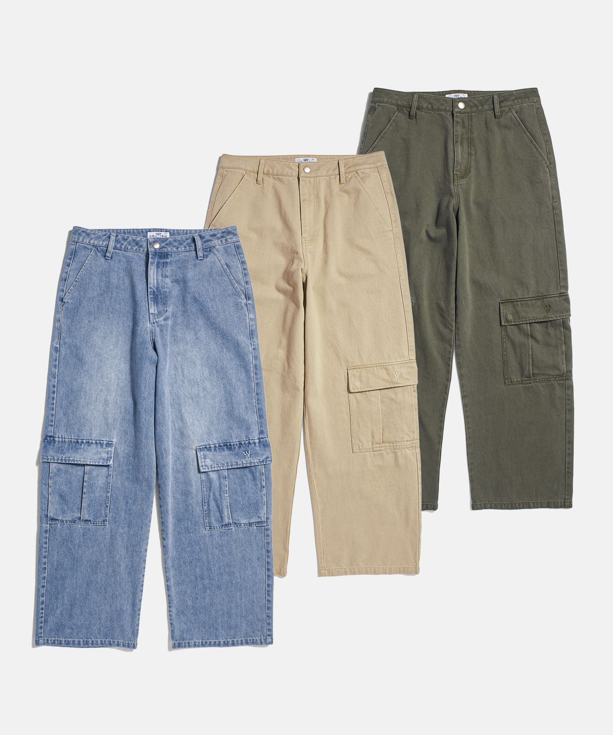 피도디도(FIDO DIDO) FD Washed Cargo Pants Light Washed