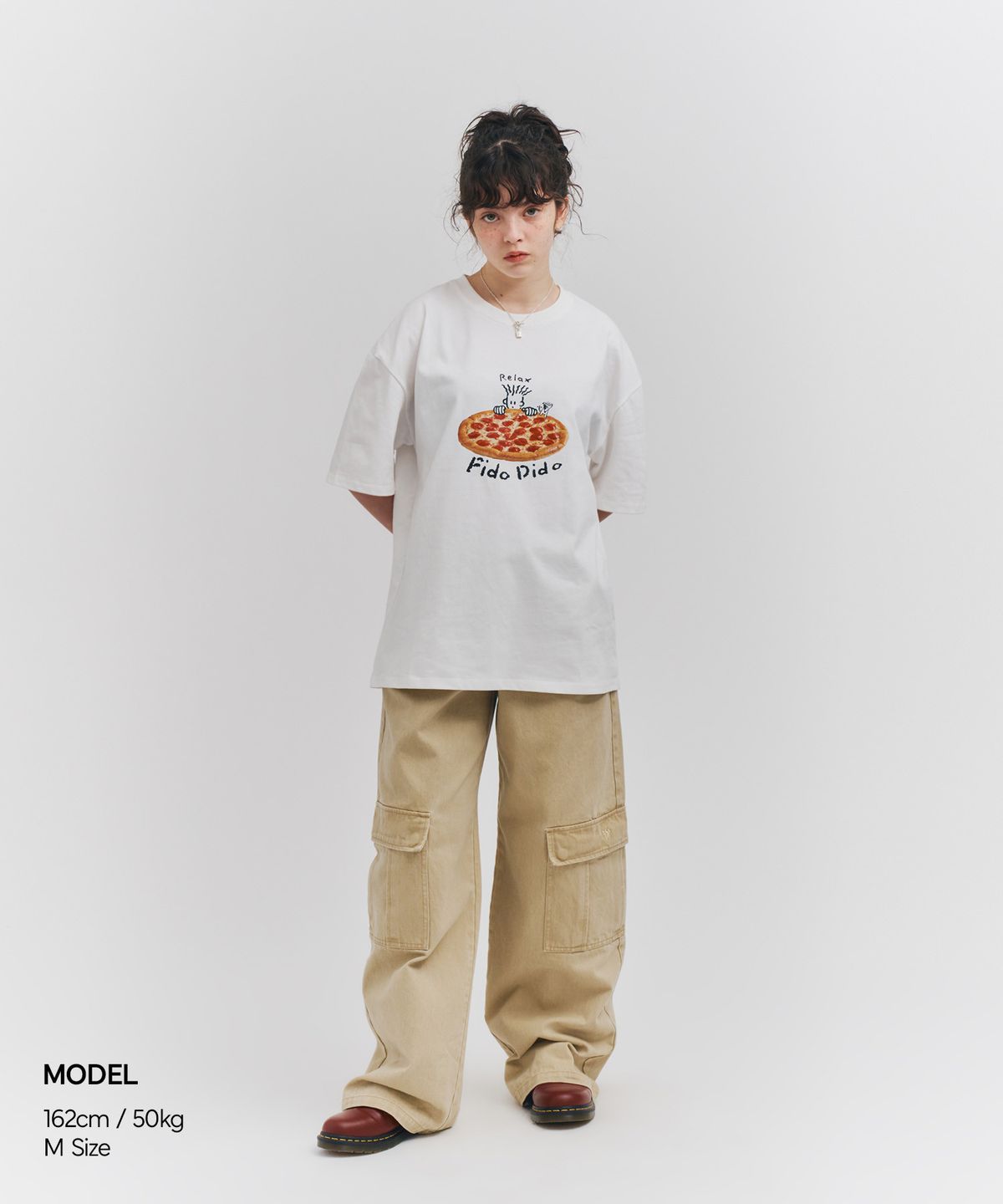 피도디도(FIDO DIDO) FD Washed Cargo Pants Light Washed
