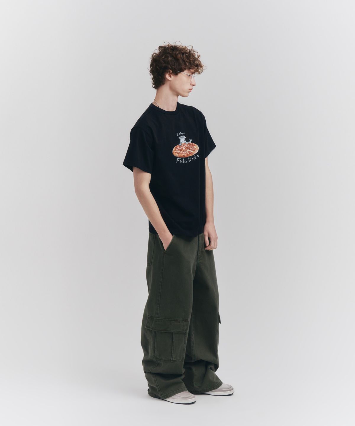 피도디도(FIDO DIDO) FD Washed Cargo Pants Light Washed