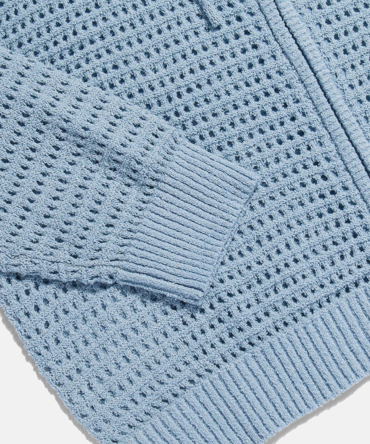 피도디도(FIDO DIDO) Net Knit Zip Hoodie Sky Blue