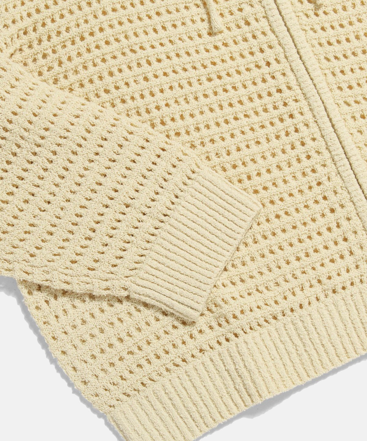 피도디도(FIDO DIDO) Net Knit Zip Hoodie Ivory