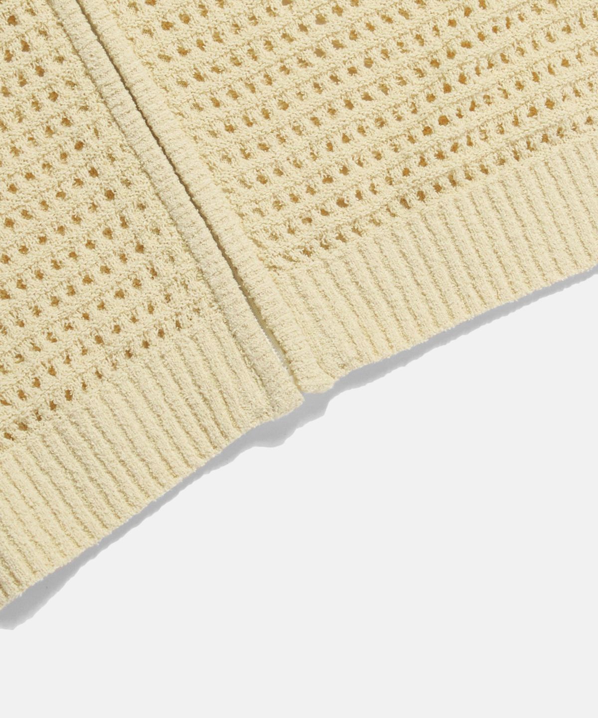 피도디도(FIDO DIDO) Net Knit Zip Hoodie Ivory