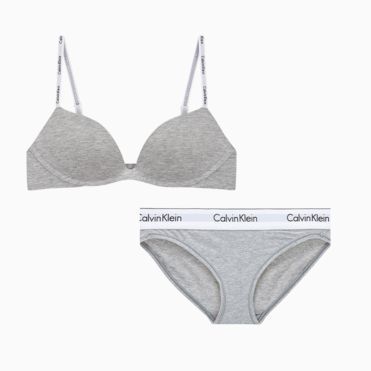 캘빈클라인 언더웨어(CALVIN KLEIN UNDERWEAR) 여성 아이콘 코튼 모달 AF 푸쉬업 브라 세트 (2Color)