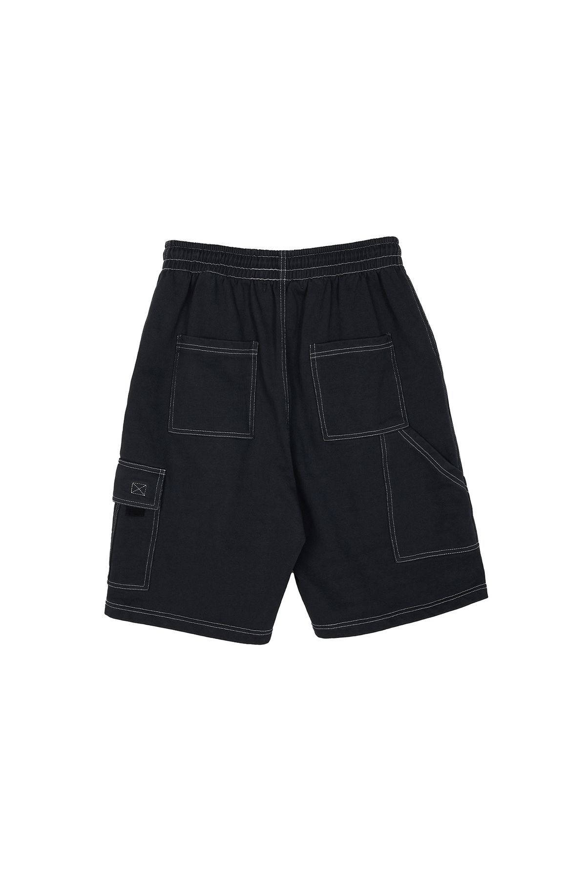 캑터스도넛마켓(CACTUSDONUTMARKET) Stitch Cargo Bermuda Shorts - Black