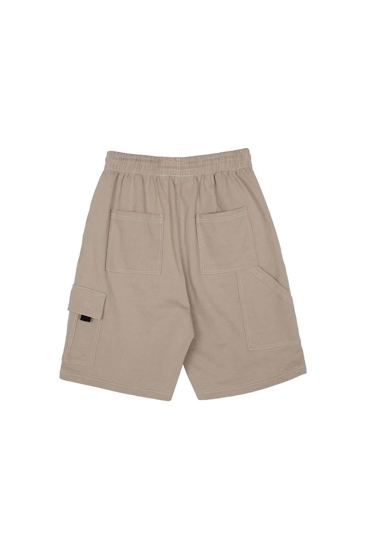 캑터스도넛마켓(CACTUSDONUTMARKET) Stitch Cargo Bermuda Shorts - Beige