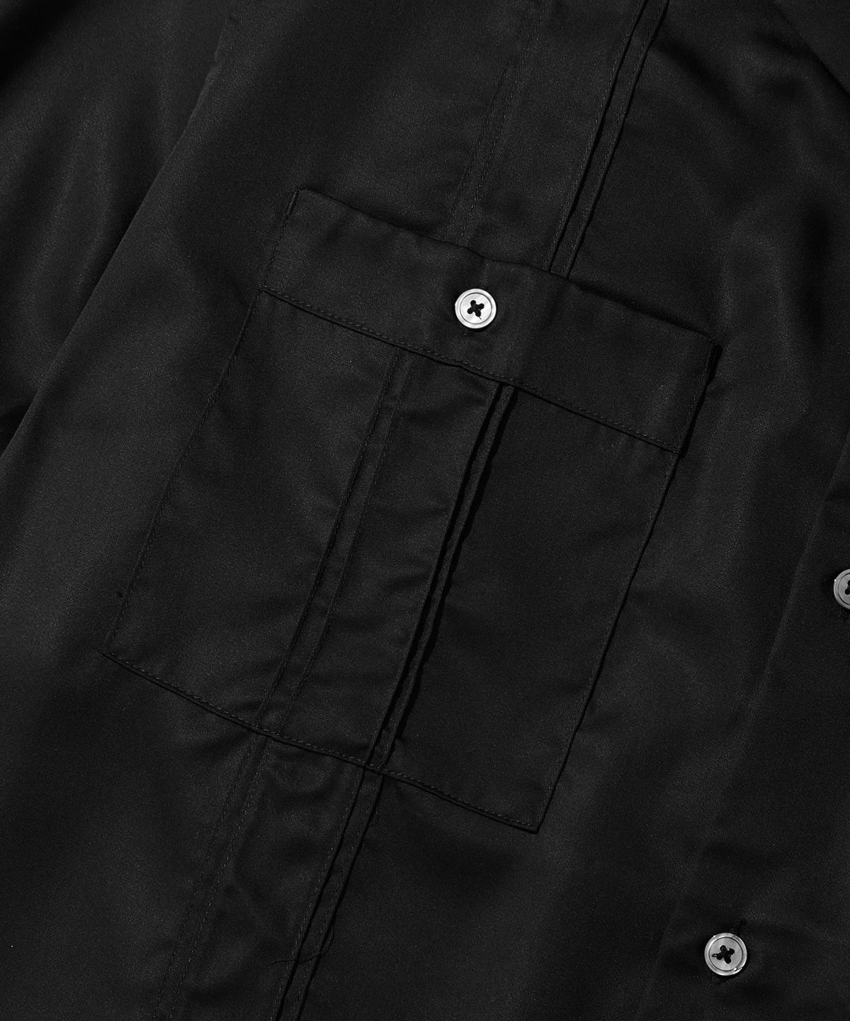 아웃스탠딩(OUTSTANDING) 2PK CUBAN COLLAR HALF SHIRT_BLACK