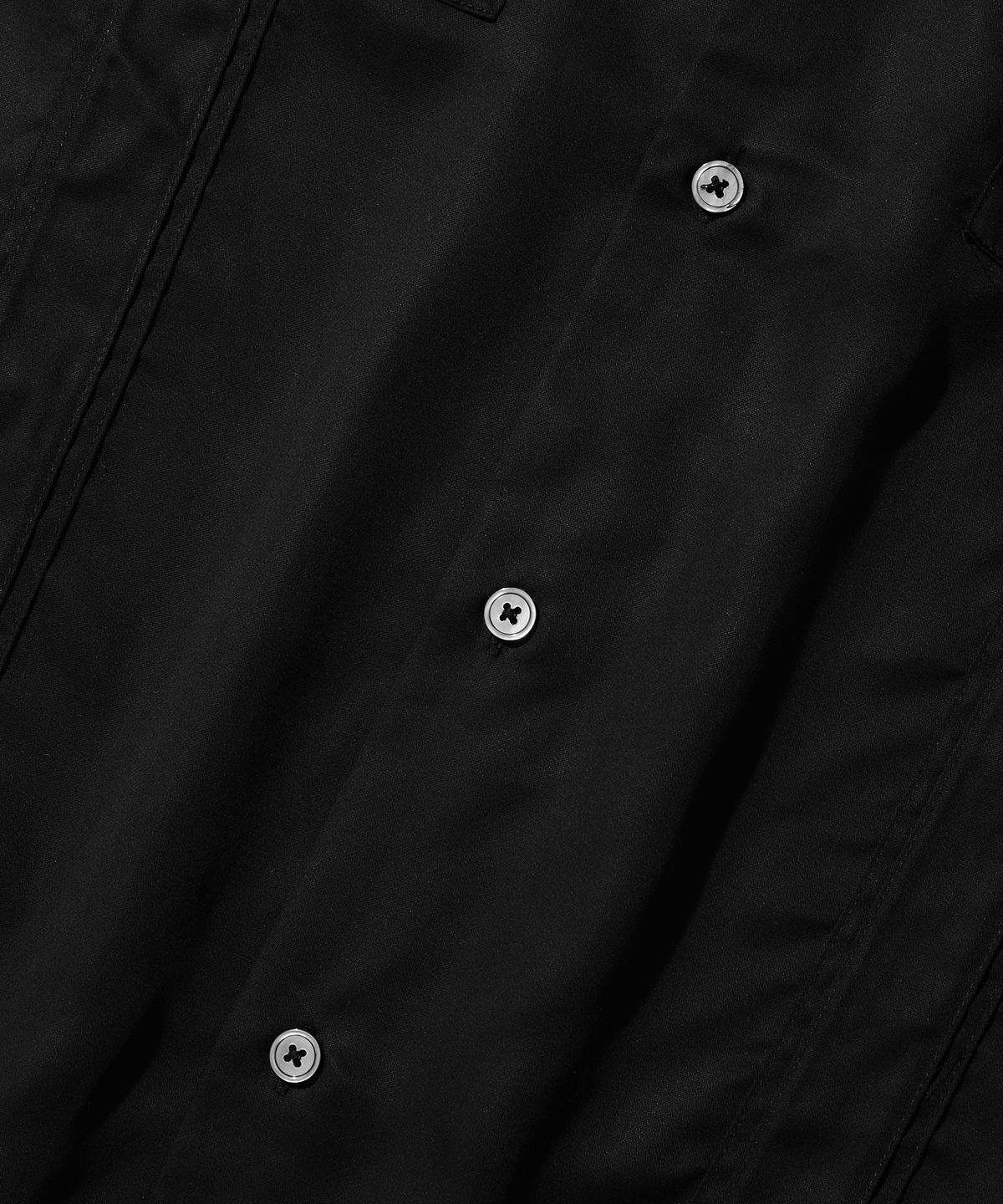아웃스탠딩(OUTSTANDING) 2PK CUBAN COLLAR HALF SHIRT_BLACK