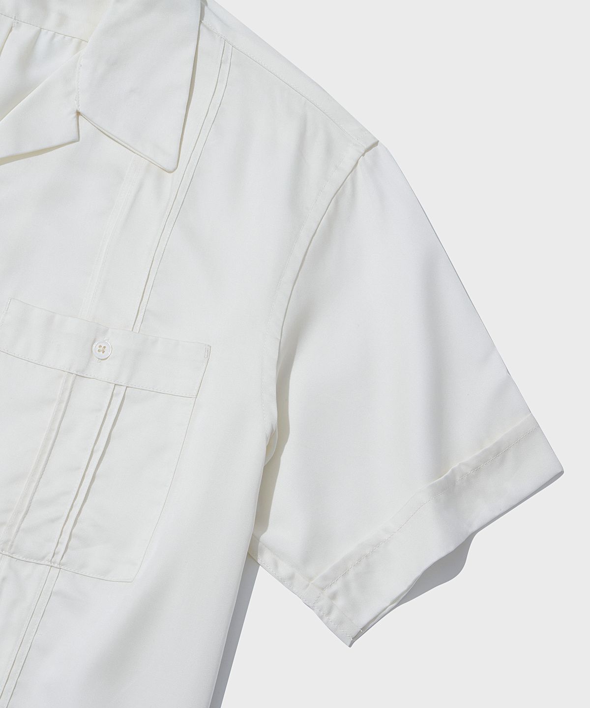 아웃스탠딩(OUTSTANDING) 2PK CUBAN COLLAR HALF SHIRT_OFF WHITE