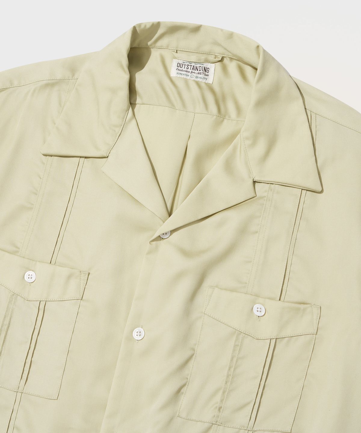 아웃스탠딩(OUTSTANDING) 4PK CUBAN COLLAR HALF SHIRT_LIGHT KHAKI