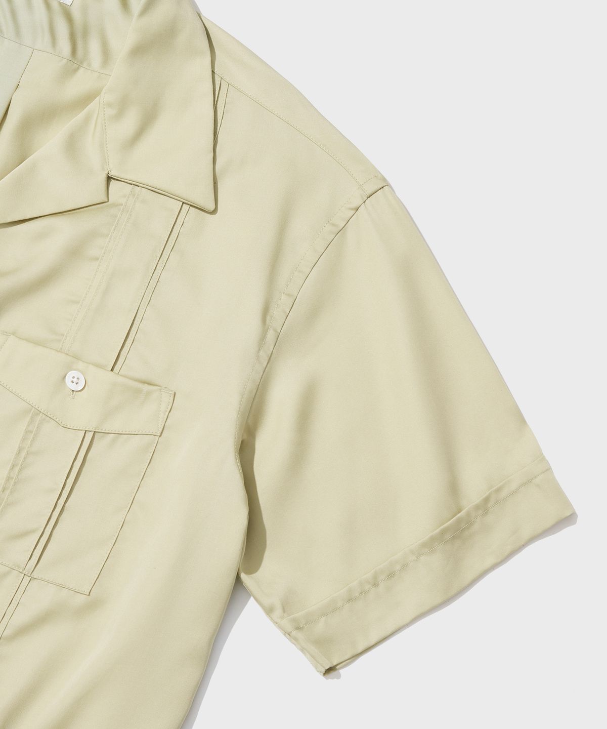 아웃스탠딩(OUTSTANDING) 4PK CUBAN COLLAR HALF SHIRT_LIGHT KHAKI