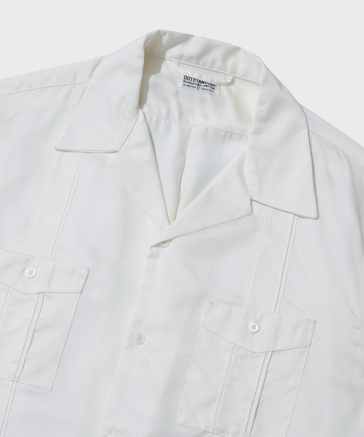 아웃스탠딩(OUTSTANDING) 4PK CUBAN COLLAR HALF SHIRT_OFF WHITE