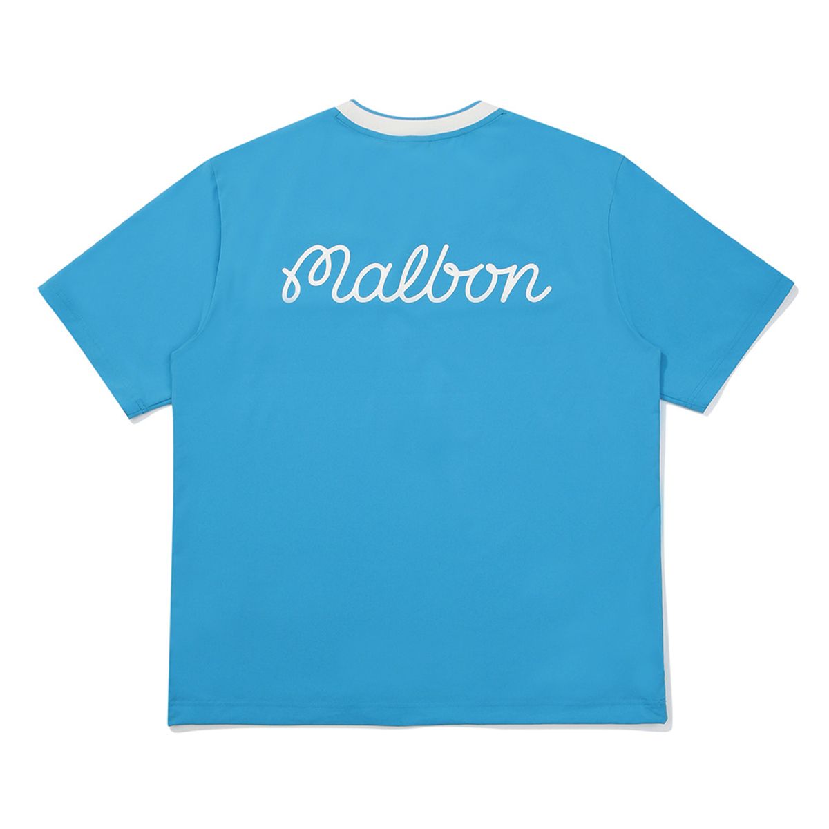 말본 골프(MALBON GOLF) 넥 티핑 포인트 반팔 피스테 BLUE (MAN)