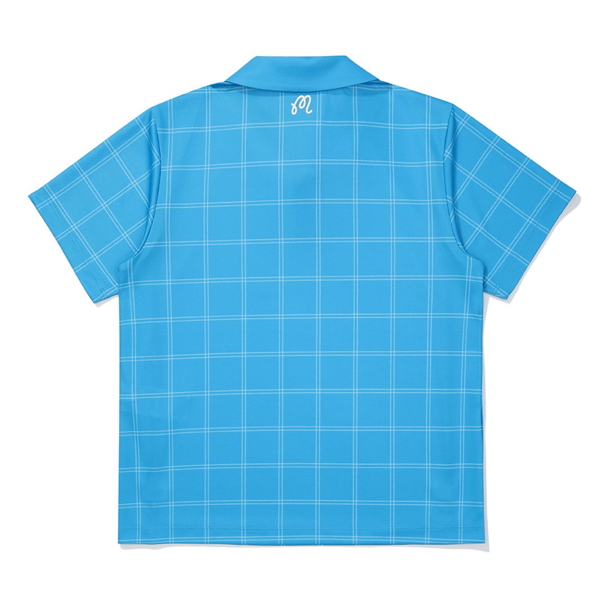말본 골프(MALBON GOLF) 메쉬 자카드 사이드 슬릿 카라 티셔츠 BLUE (WOMAN)