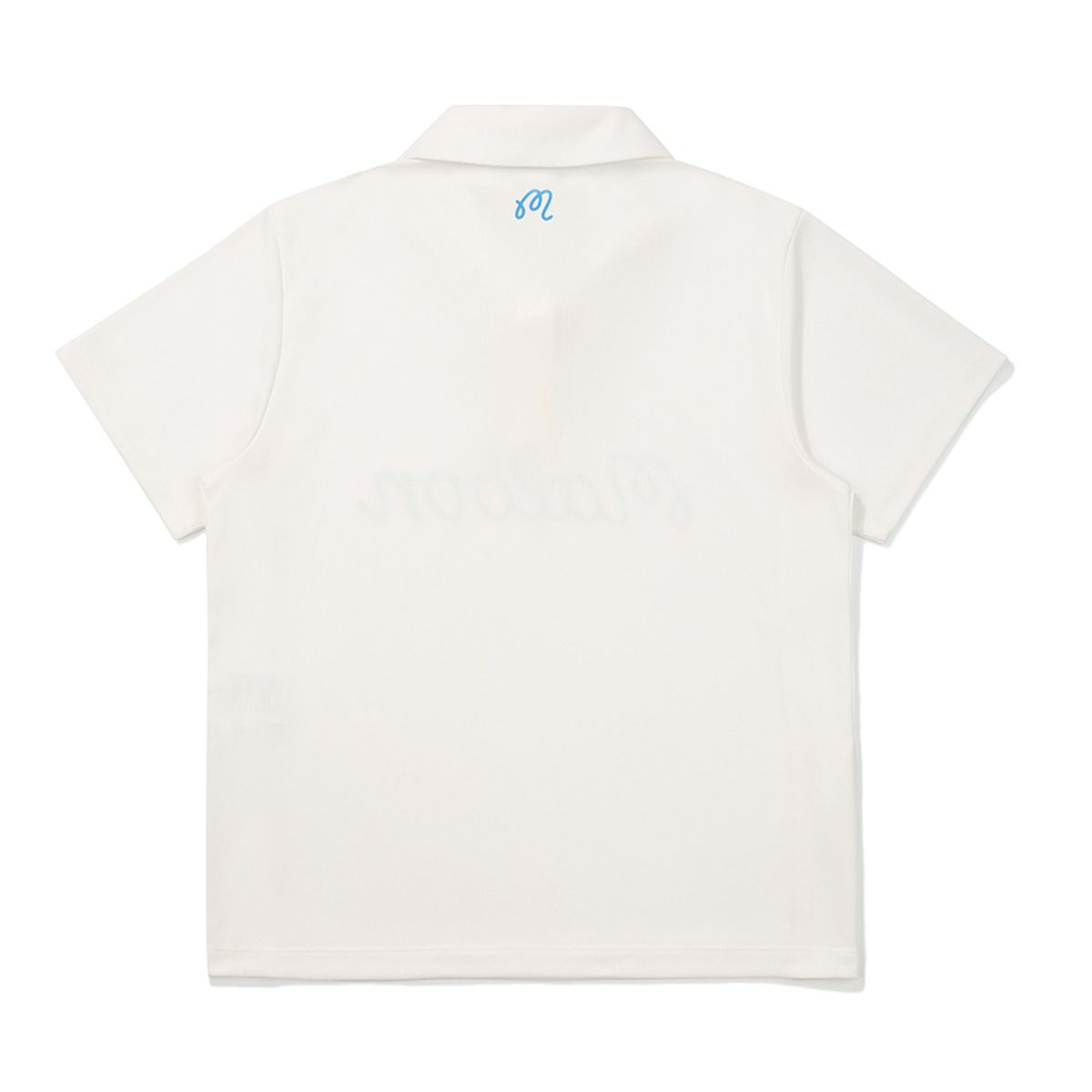 말본 골프(MALBON GOLF) 메쉬 자카드 사이드 슬릿 카라 티셔츠 OFF WHITE (WOMAN)