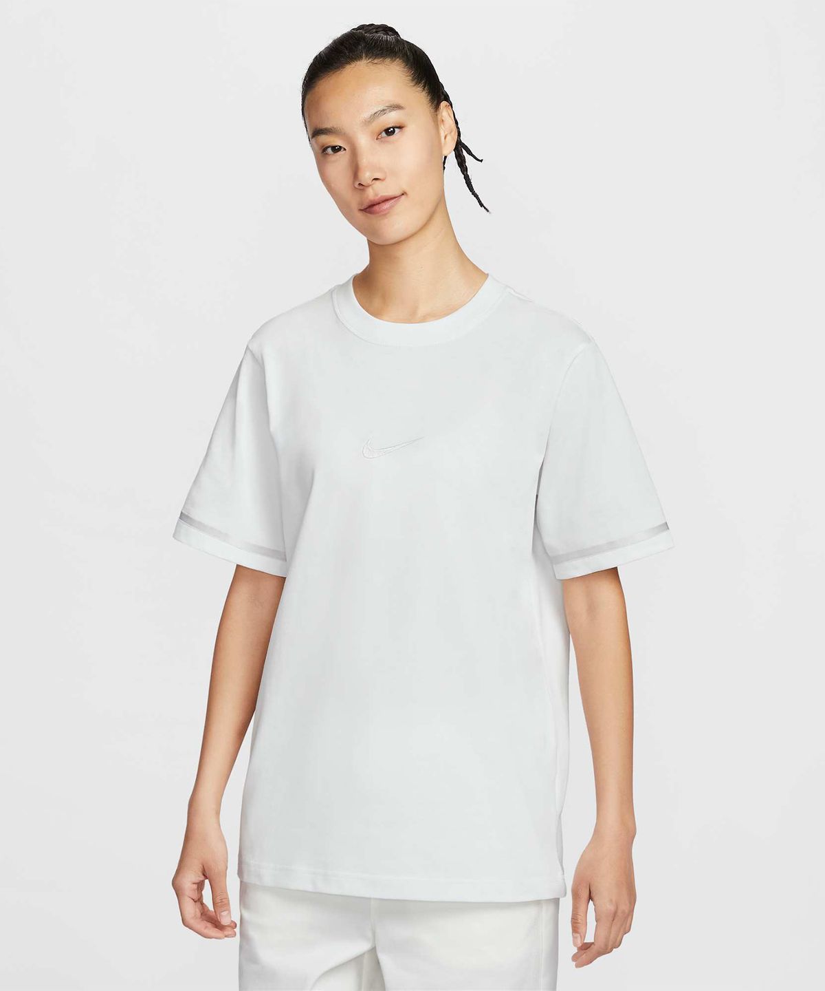 나이키(NIKE) 스포츠웨어 티셔츠 W - 서밋 화이트:배스트 그레이 / IB7920-121