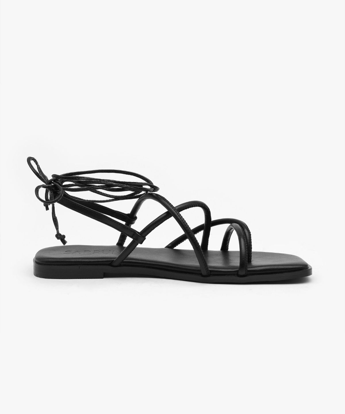 사뿐(SAPPUN) 레비아 레이스업 스트랩 샌들 (1cm)