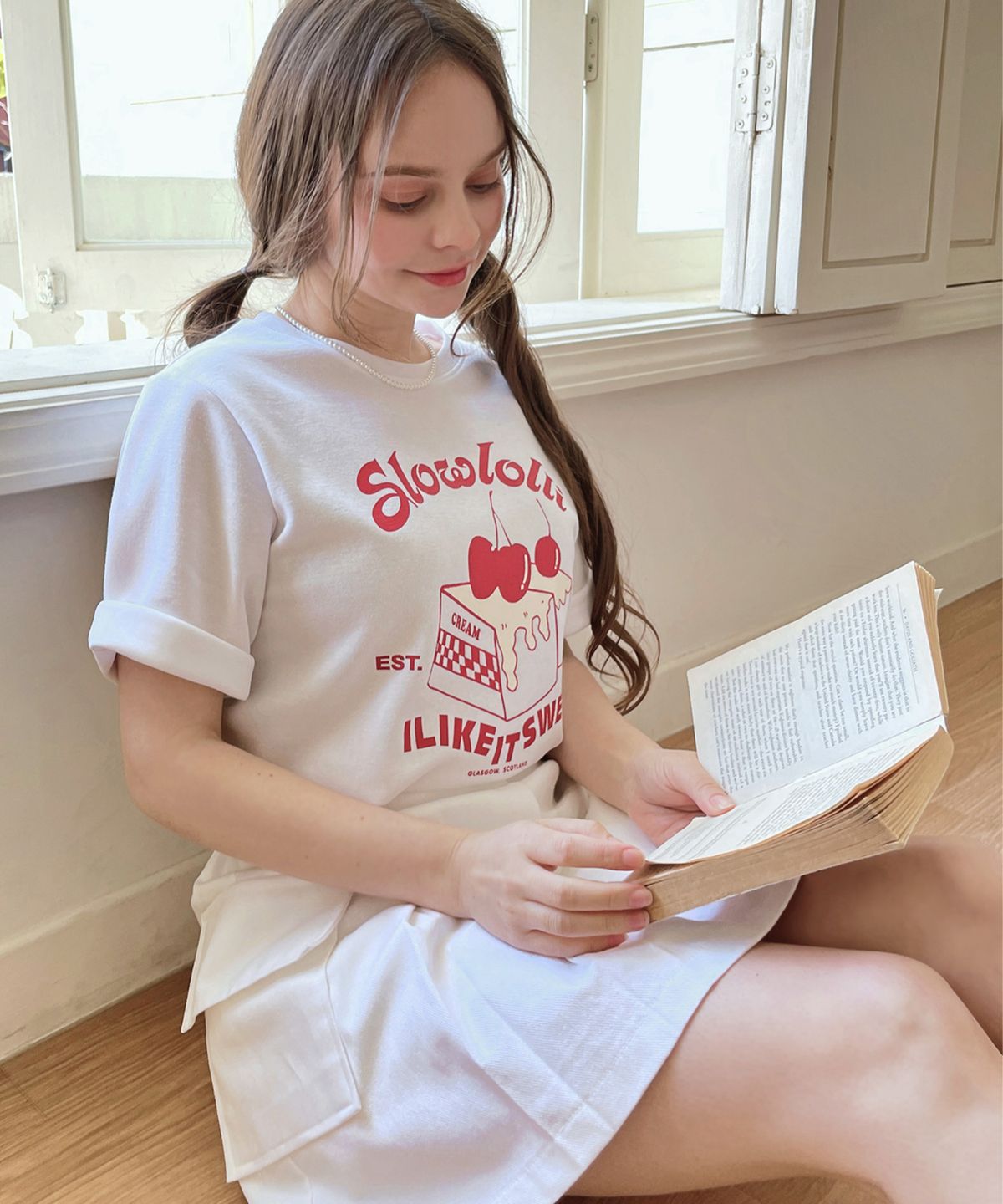 슬로우롤리(SLOWLOLLI) Like sweet t-shirt_3 Colors