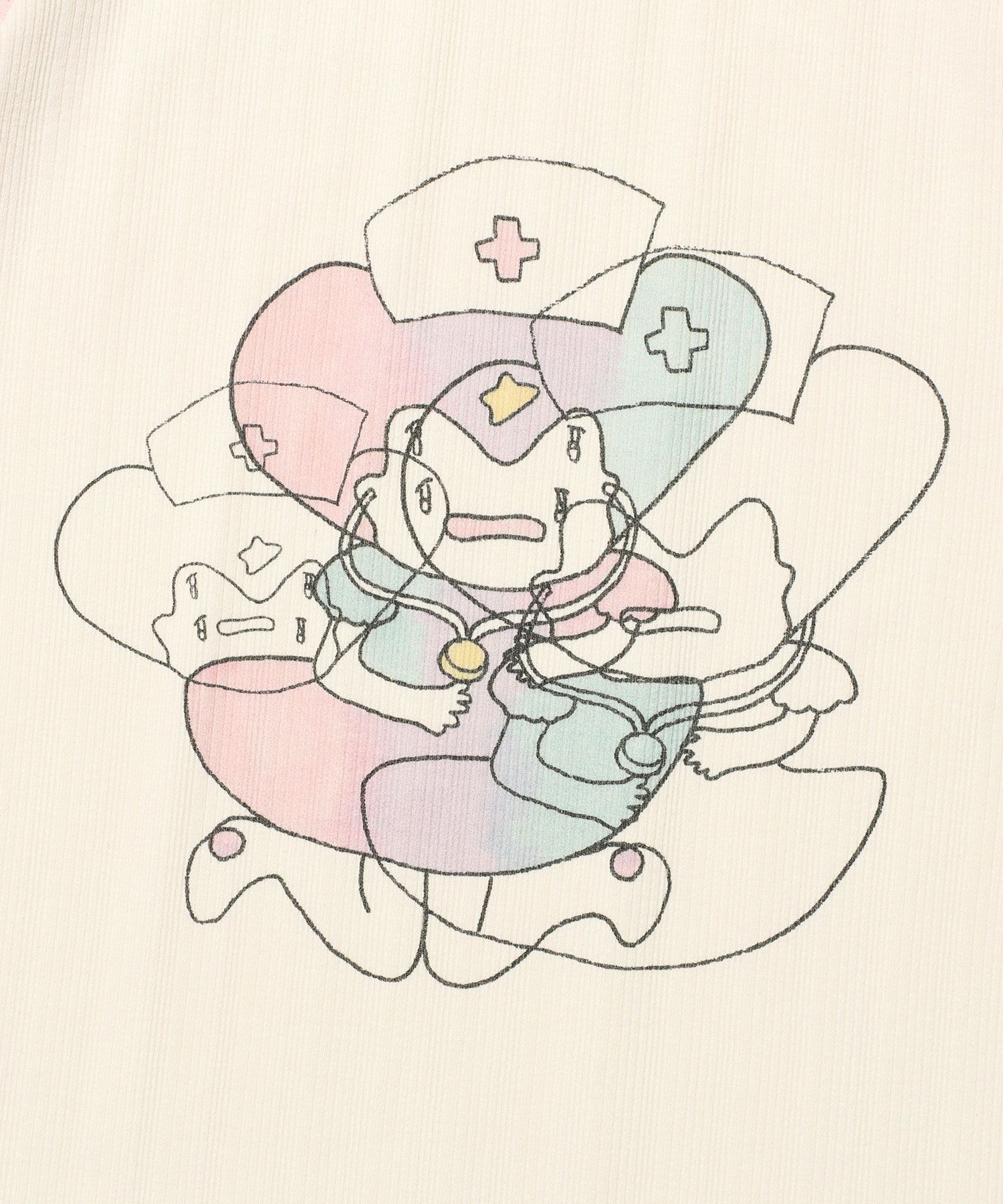 MUSINSA | NICE GHOST CLUB MIMICHAN CRYING FFOME TEE_IVORY