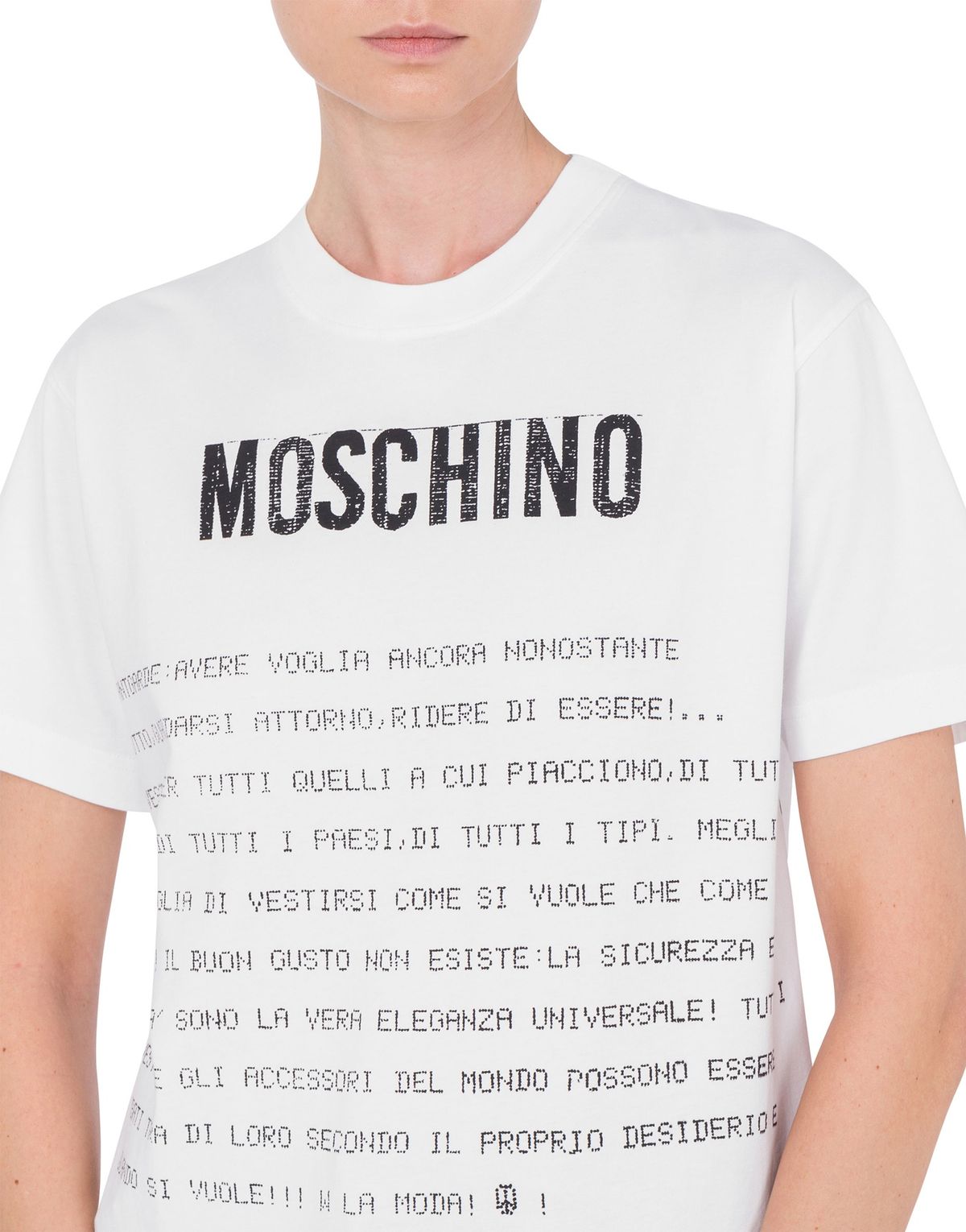 모스키노(MOSCHINO) 아카이브 메시지 저지 티셔츠