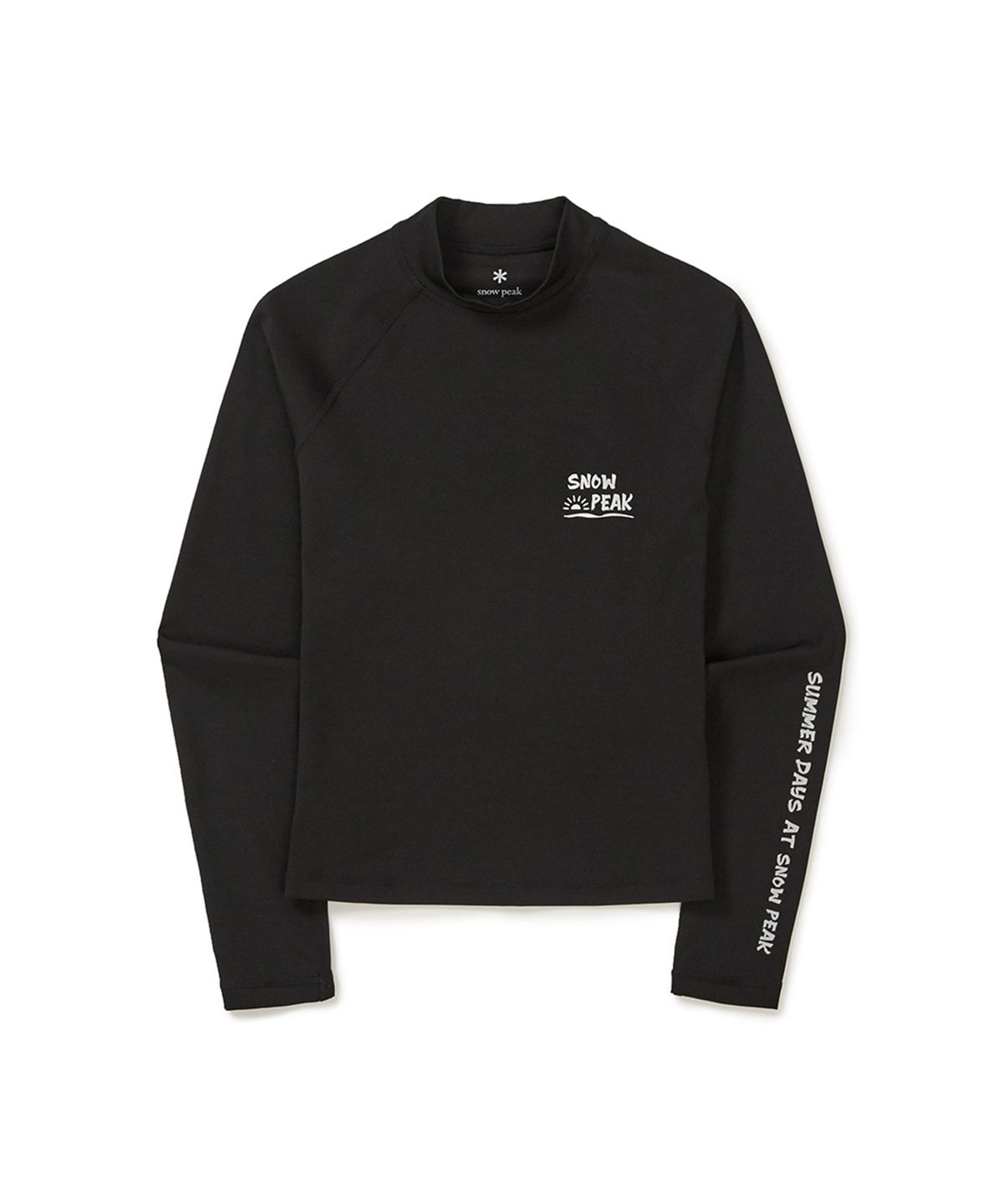 스노우피크 어패럴(SNOWPEAK APPAREL) 워터 여성 세미크롭 래쉬가드 (S25MWWSW07) Black