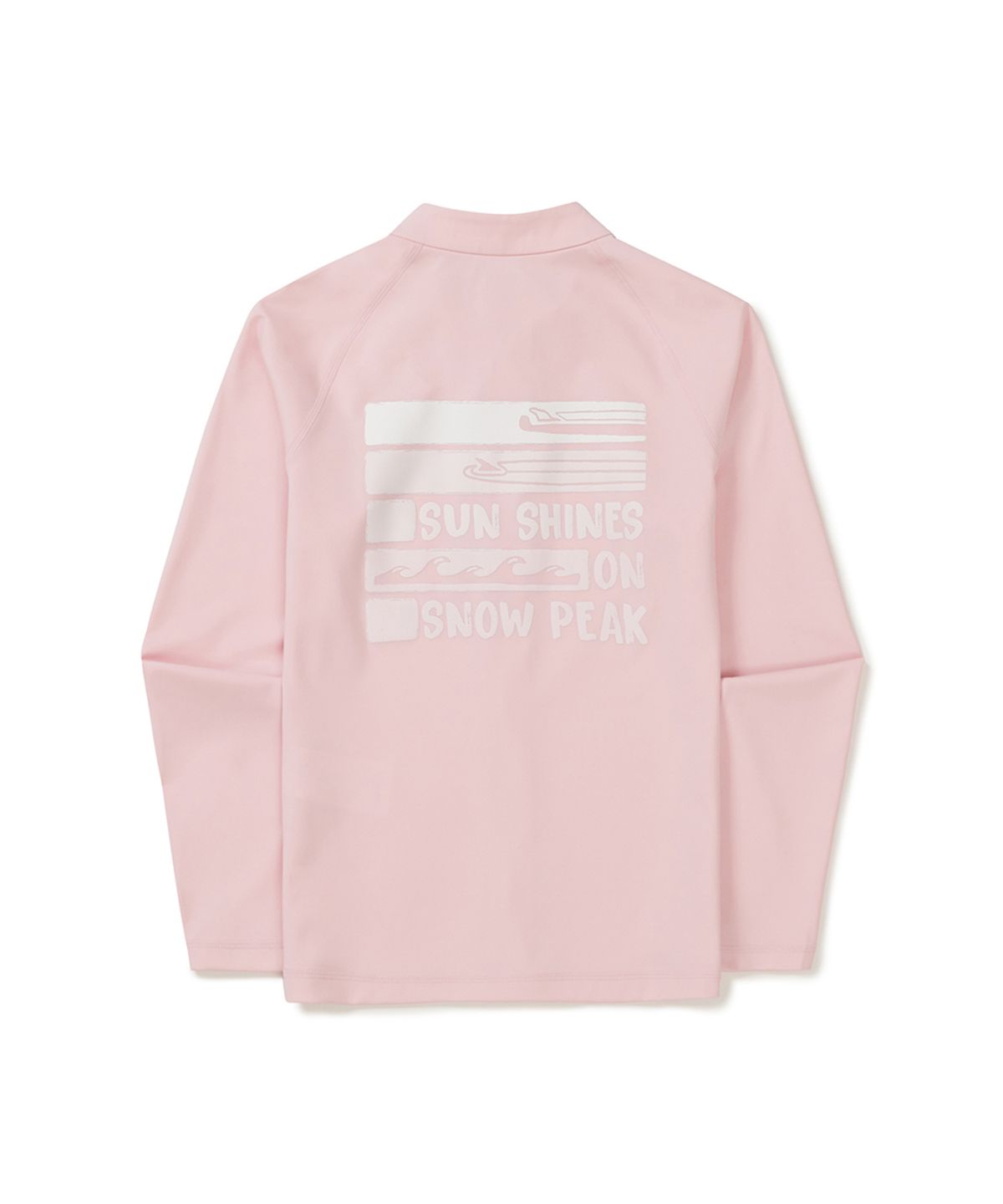 스노우피크 어패럴(SNOWPEAK APPAREL) 워터 여성 세미크롭 집업 래쉬가드 (S25MWWSW05) Pink