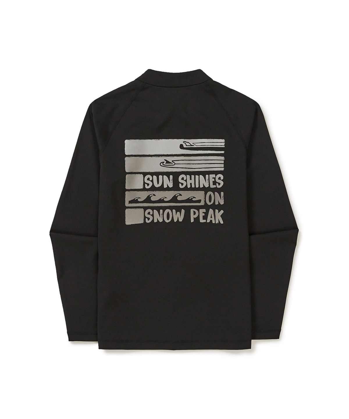 스노우피크 어패럴(SNOWPEAK APPAREL) 워터 여성 세미크롭 집업 래쉬가드 (S25MWWSW05) Black