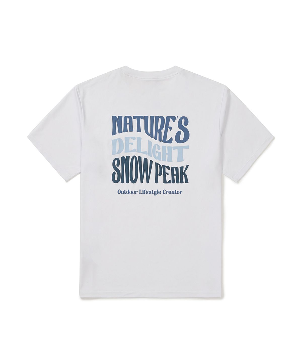 스노우피크 어패럴(SNOWPEAK APPAREL) 워터 레터링 반팔 티셔츠 (S25MMWSW02) White