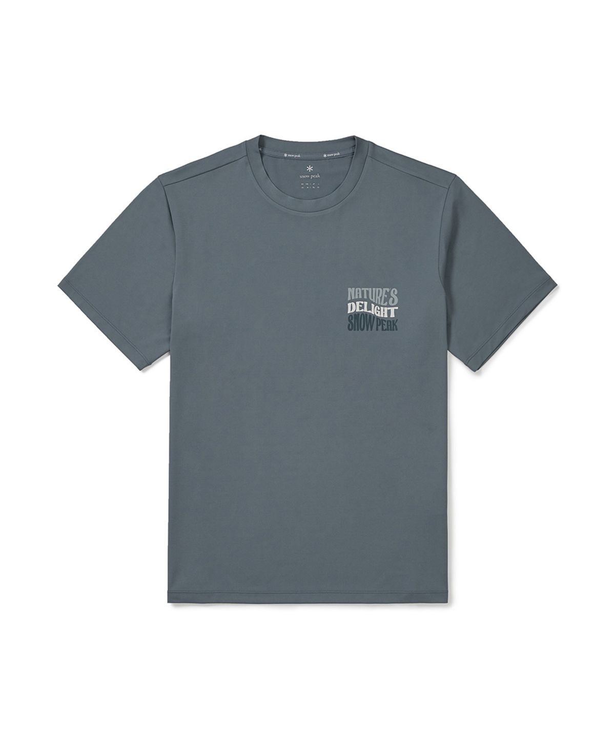 스노우피크 어패럴(SNOWPEAK APPAREL) 워터 레터링 반팔 티셔츠 (S25MMWSW02) Pastel Blue