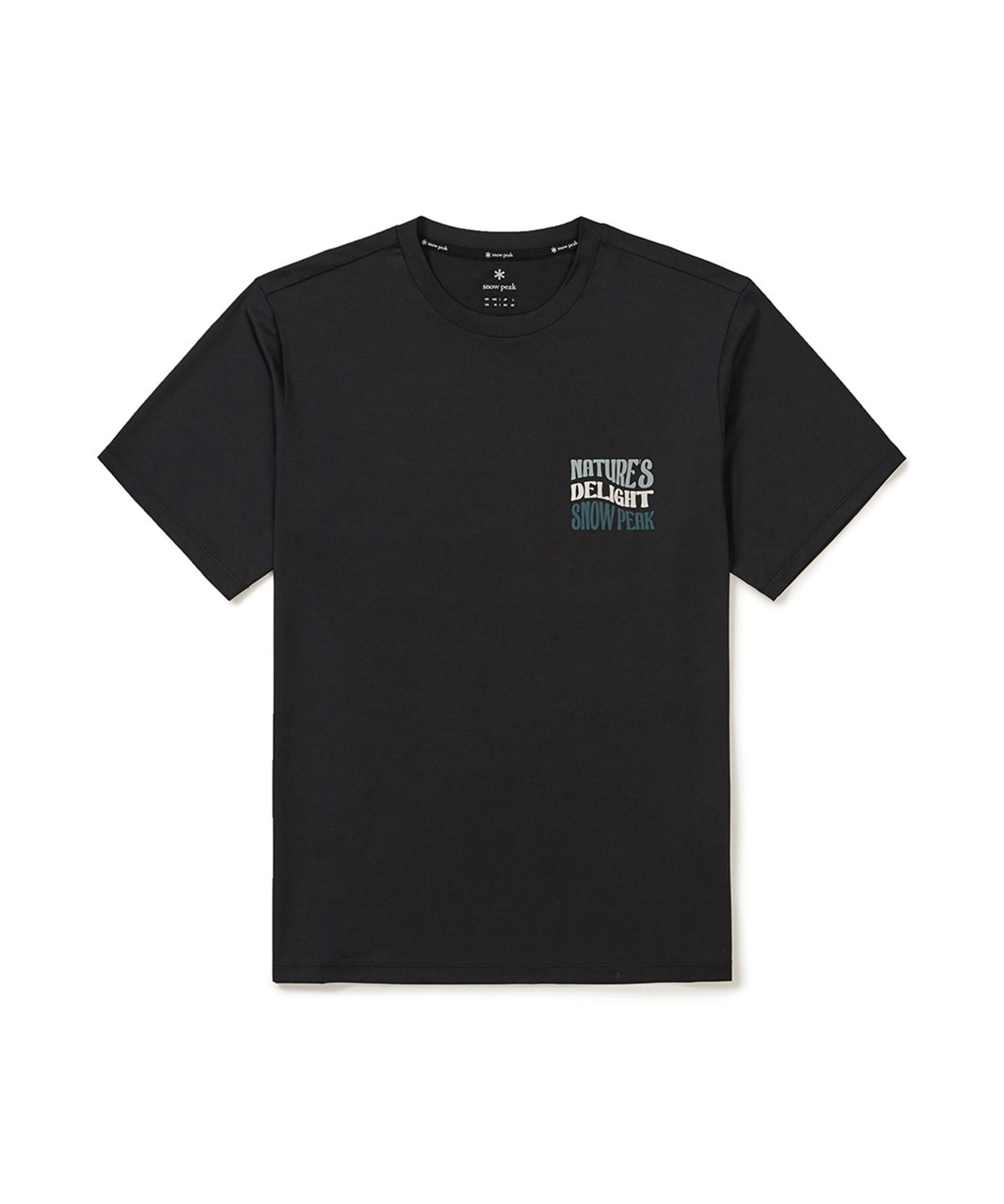 스노우피크 어패럴(SNOWPEAK APPAREL) 워터 레터링 반팔 티셔츠 (S25MMWSW02) Black