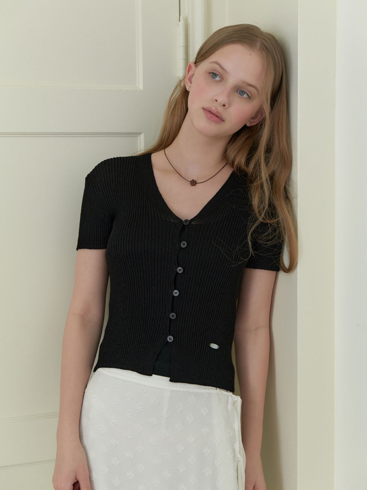 리엘(RE L) Bee half cardigan (black)