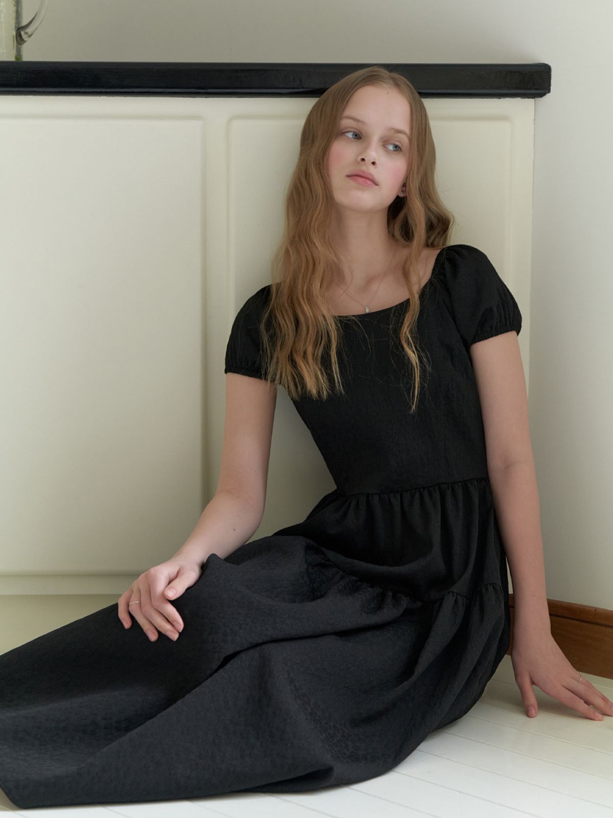 리엘(RE L) Princess line dress (black)