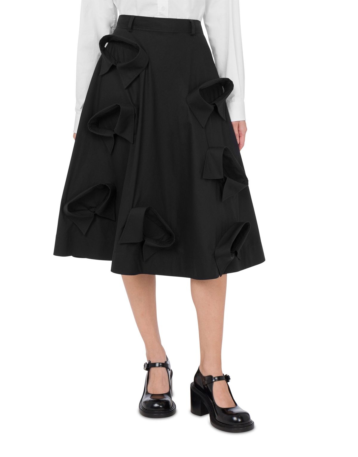 모스키노(MOSCHINO) 멀티 카라 포플린 스커트