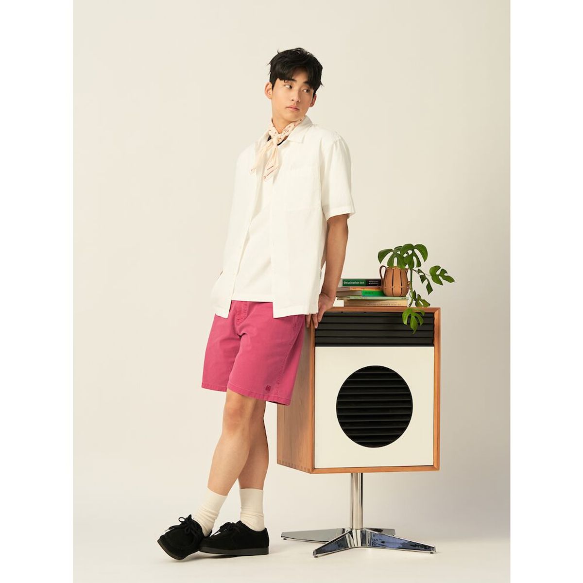 빈폴 멘(BEANPOLE MEN) 밴딩 하프 팬츠  레드