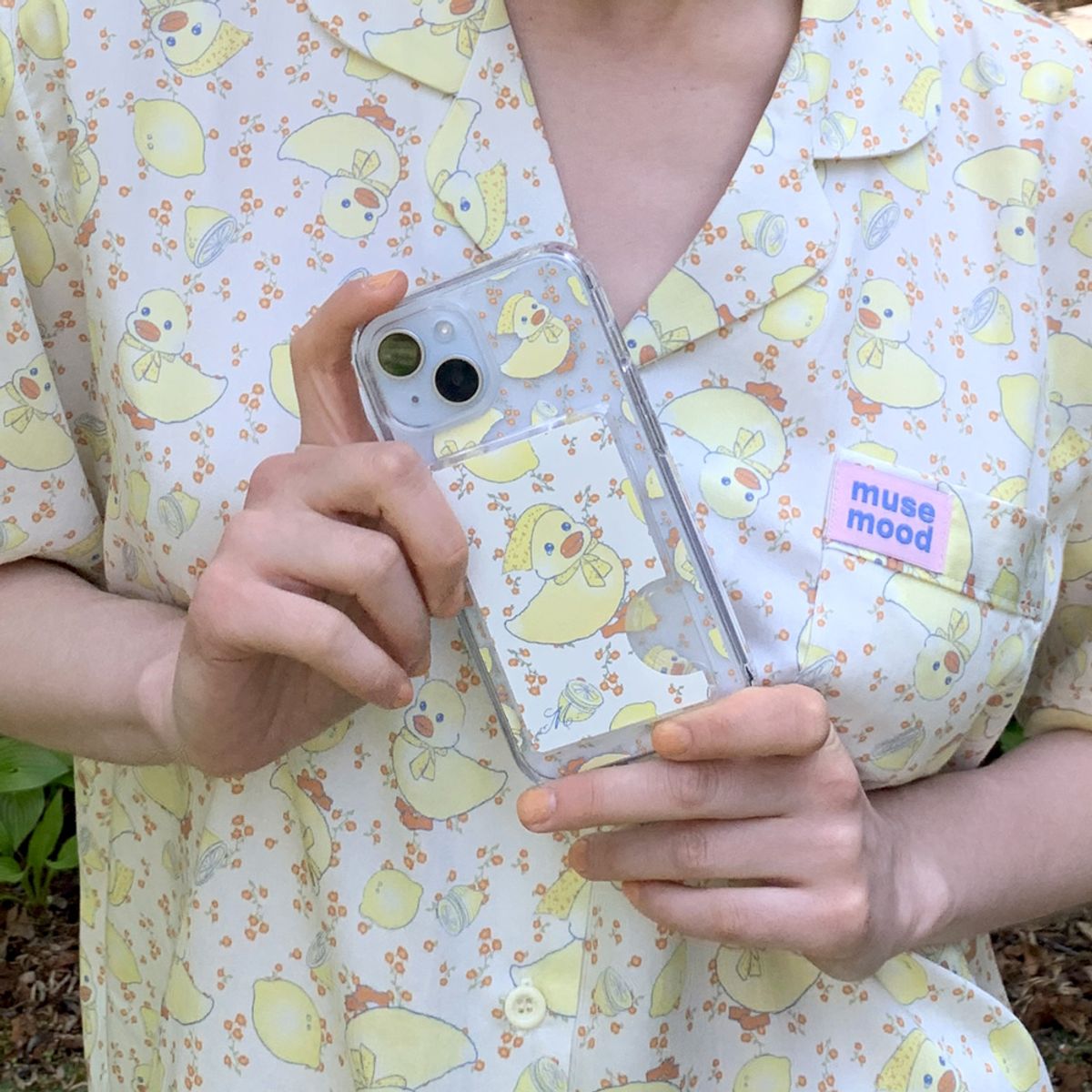 뮤즈무드(MUSEMOOD) lemon duck MagSafe card slot (맥세이프카드슬롯)